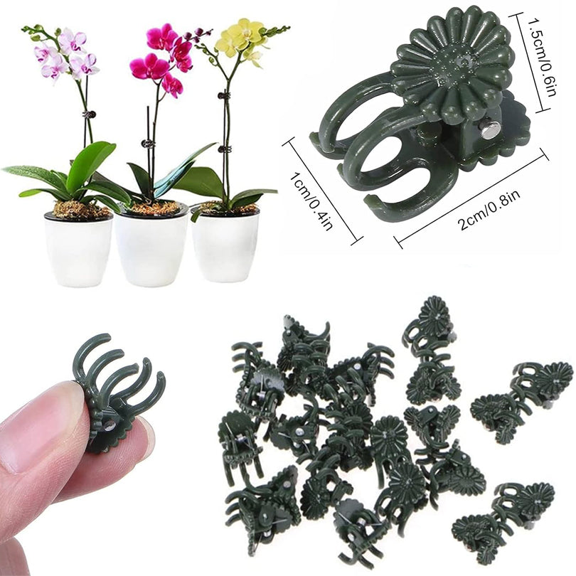 6-Claw Dark Green Plant Clips