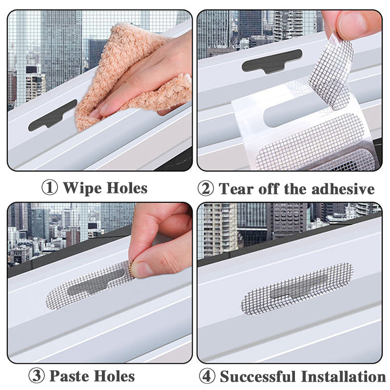 1/5/10 pcs Window Screen Patch Exhaust Grille Window Door Drainage Hole Anti-mosquito Paste Mesh Screen Invisible Repair Subsidy