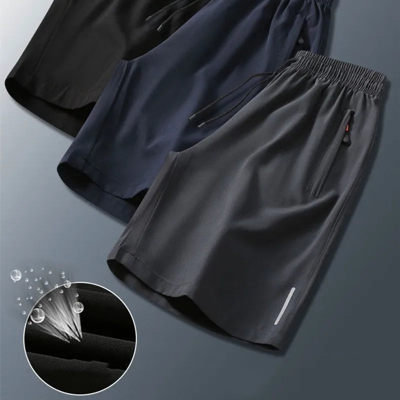 Summer Men Shorts Ice Silk Running Gym Sport Shorts