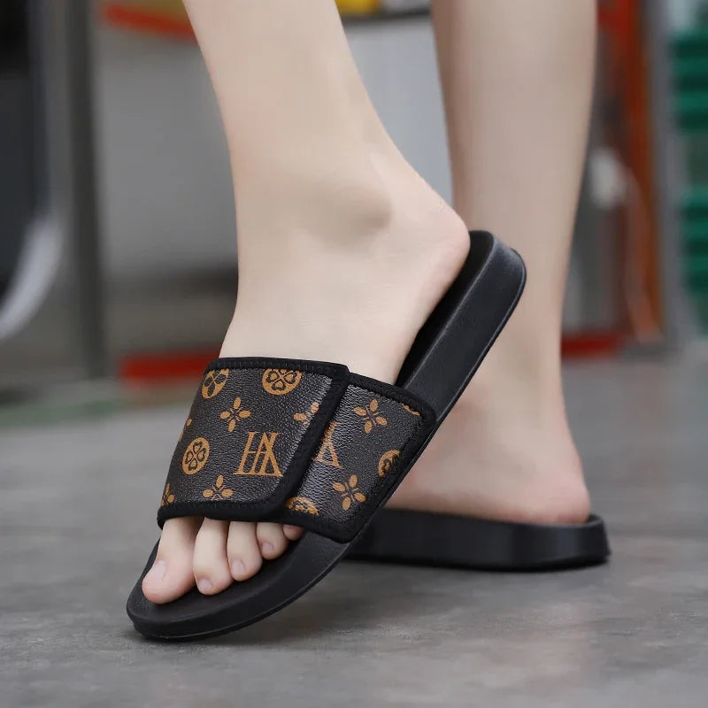 Men's Genuine Leather Sandals Comfortable Man Sandal House Slippers