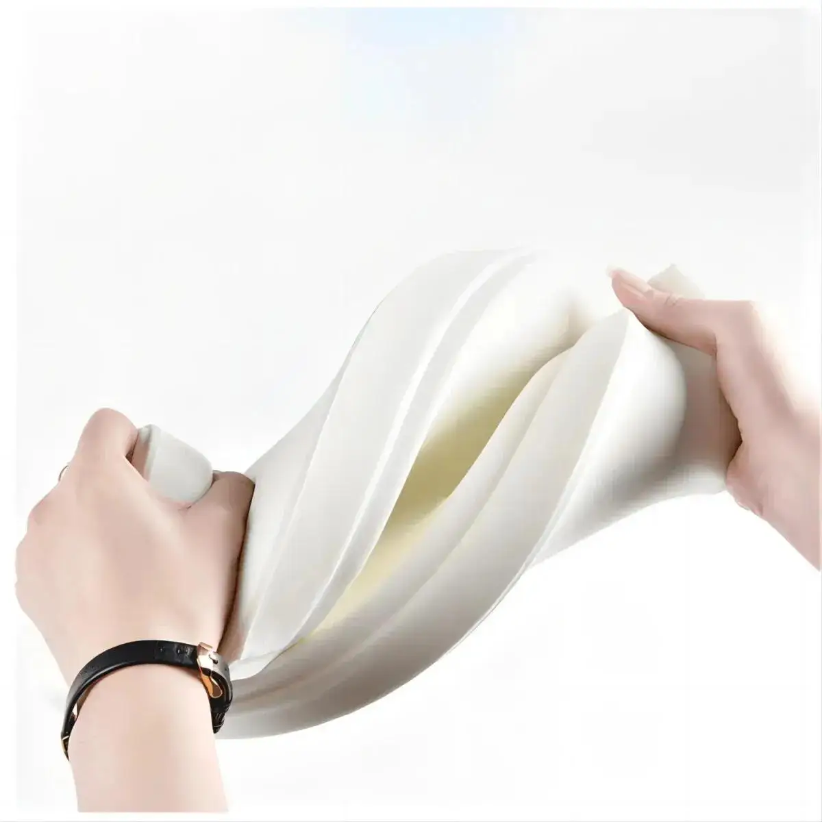 Wave Embroider PU Leather Car Armrest