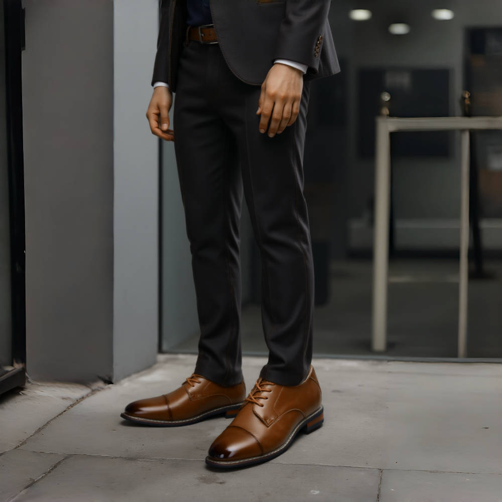 Men's Dress Shoes Fashion Comfortable 2025 Brand Leather Shoes Men