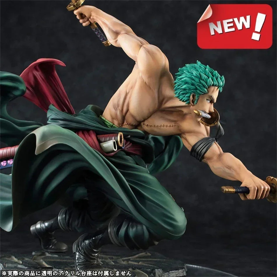 Hot One Piece 10cm Anime Figure GK Roronoa Zoro Three-blade