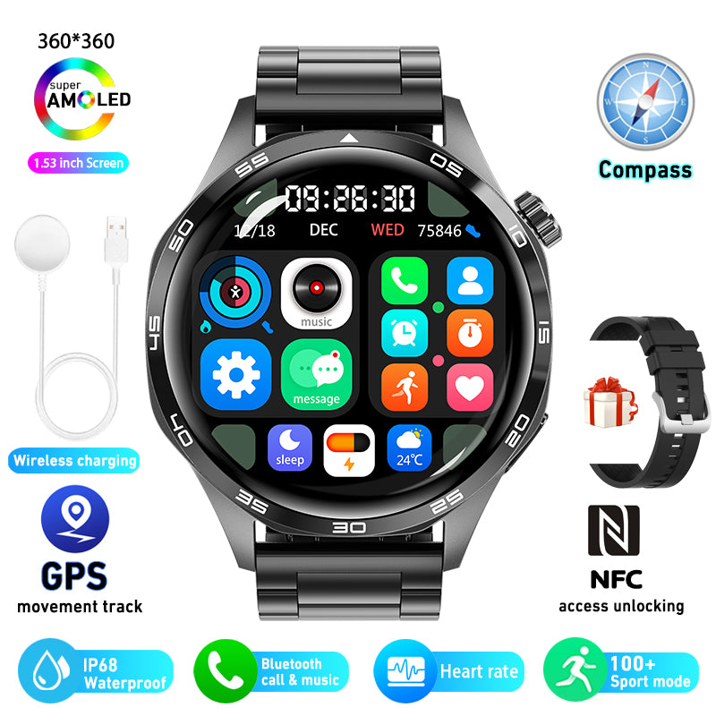 For HUAWEI GT5 Pro GPS NFC Smart Watch Men