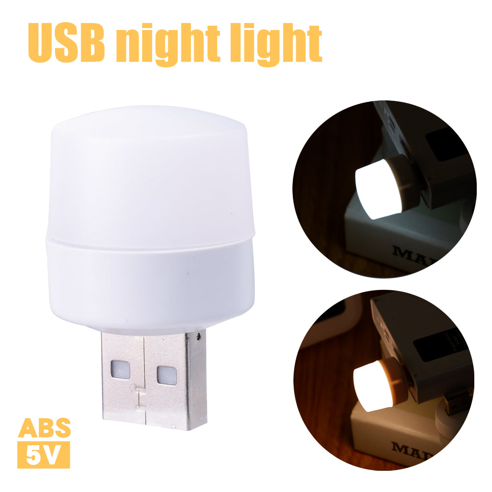 10Pcs Mini USB Night Light Warm White
