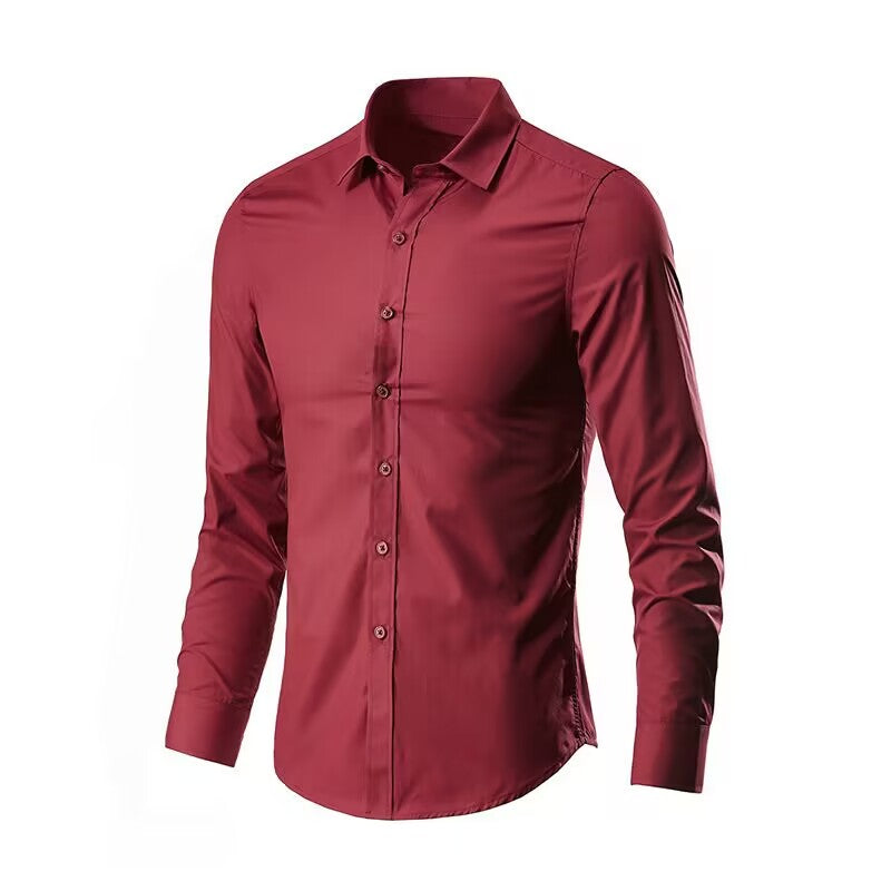 Men's Elastic Spring And Autumn New long Sleeve Shirt