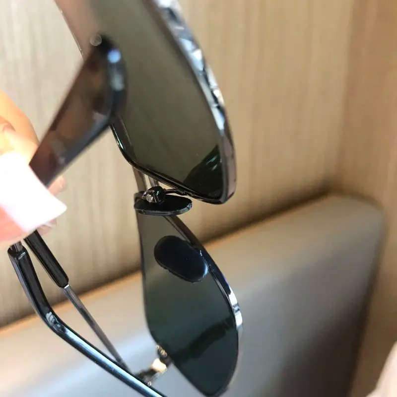 2025 New Sunglasses For Men Crystal Glass For Driving Big Face UV400