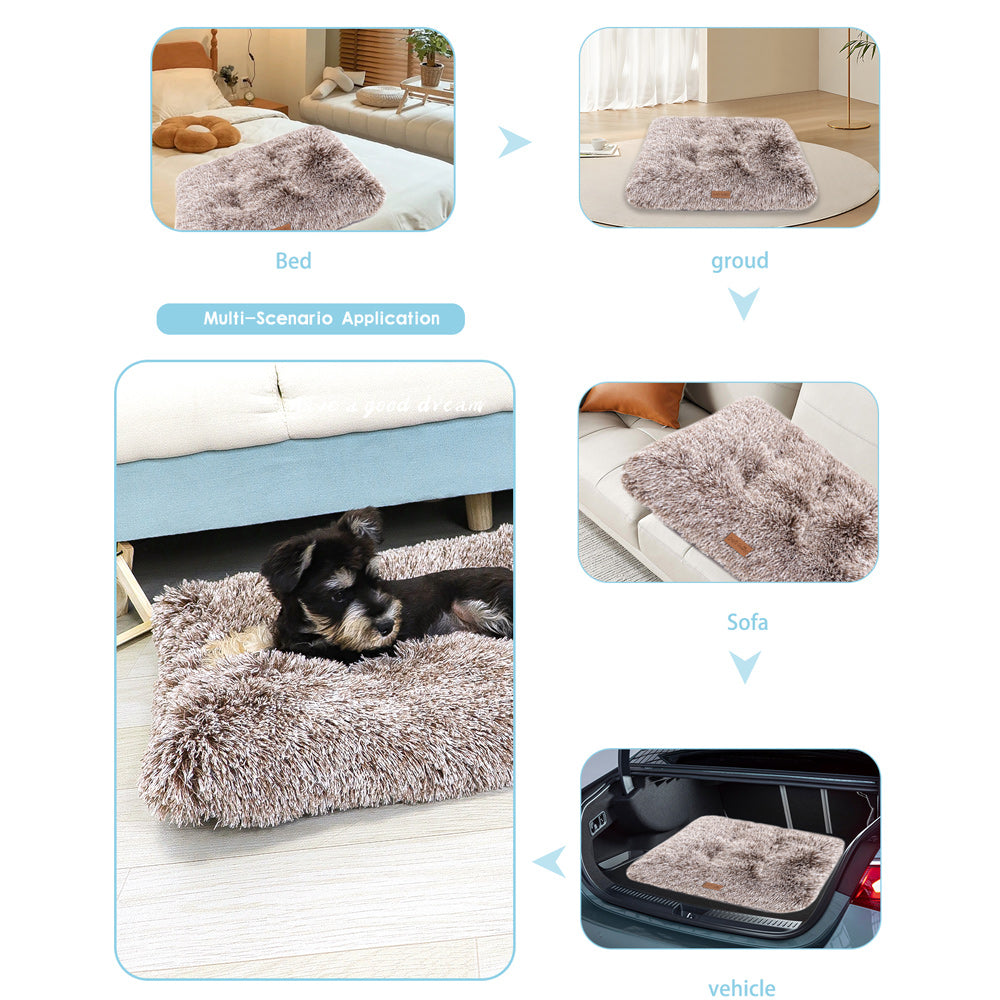 Dog Bed Pet Mat Pet Bed Washable Plush Pet Crate Bed For Dog