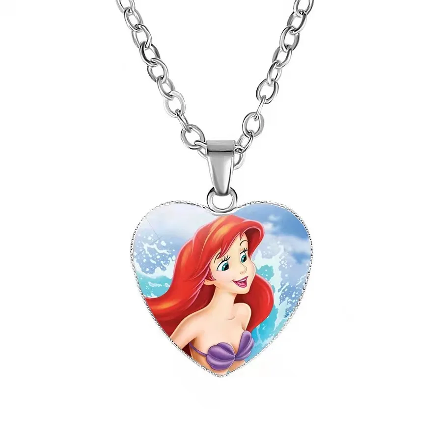 Disney Frozen Princess Necklace Children's Anime Figures