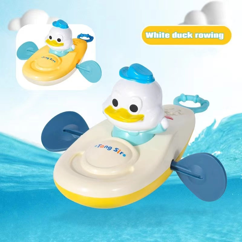 1 Pc Little Yellow Duck Kayak Toy Swimming Pool Bathroom Toy