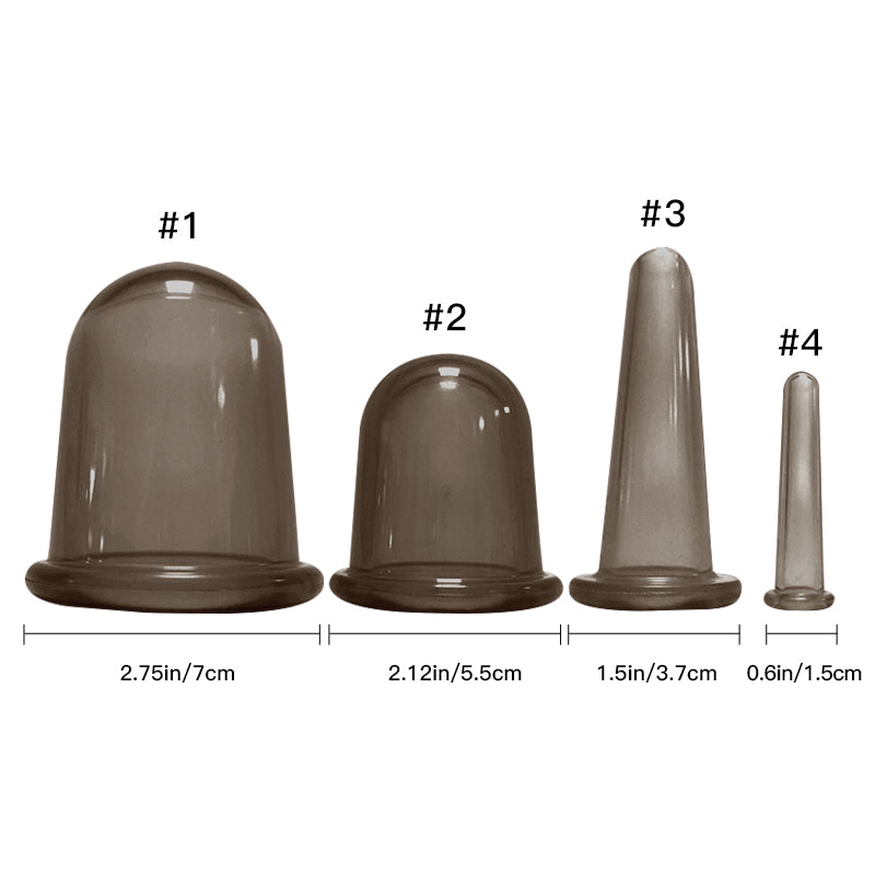 Silicone Vacuum Cupping Massage Jars Anti Cellulite Massage