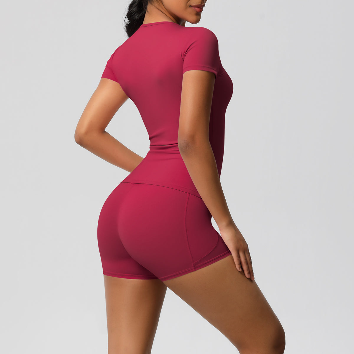 Workout Sportswear 2Pcs Piece Female Yoga Shirt