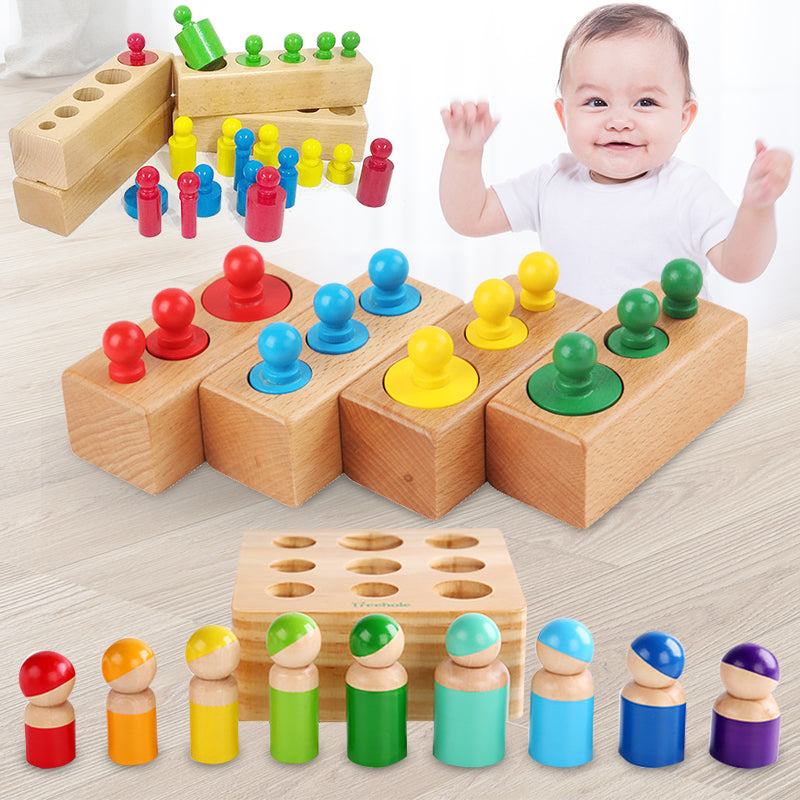 Montessori Cylinder Socket Puzzles Toy Baby Development