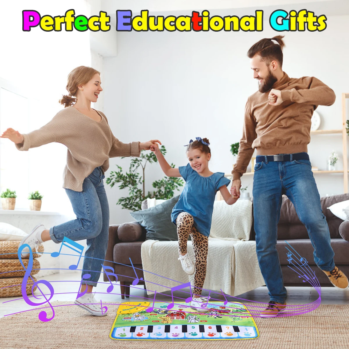 60x39cm Musical Piano Mat for Kids Toddlers