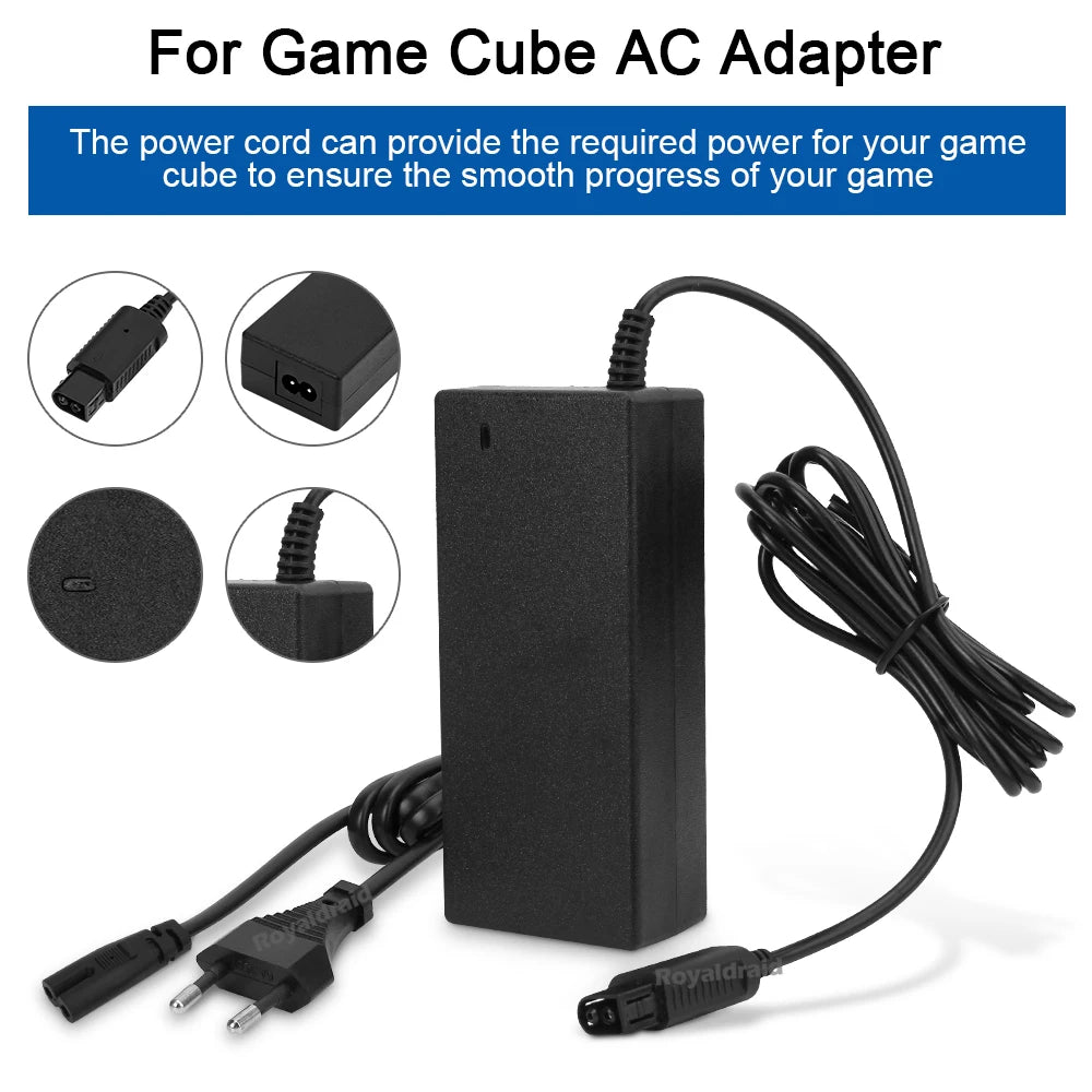 EU Plug AC Adapter Power Supply for Nintend GameCube