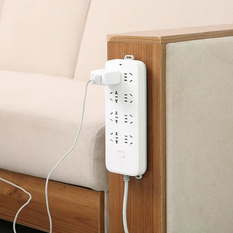 Self-Adhesive Desktop Socket Fixer Hanging Power Strip Cable Organizer
