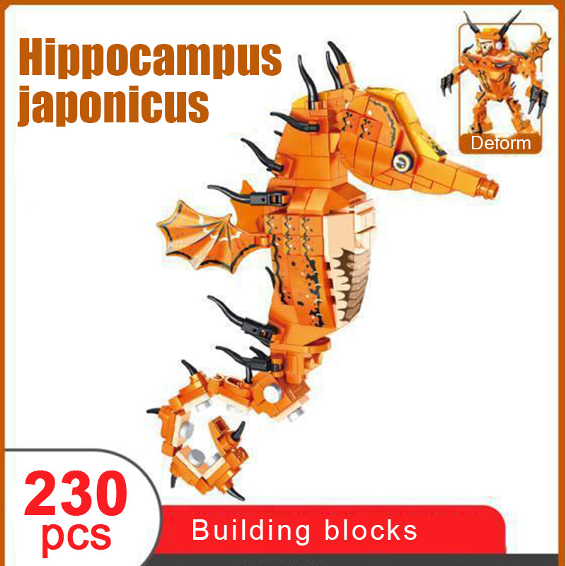 DIY Ocean Animals Building Block Creative Assembly Crab Small Particle Toy