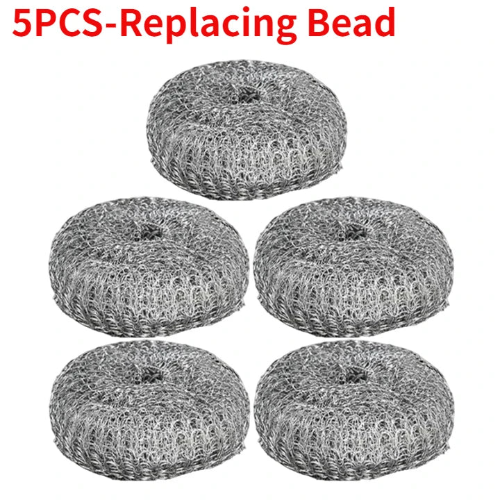 Kitchen Stainless Steel Pot Brush with Handles Dishwashing Wire Ball