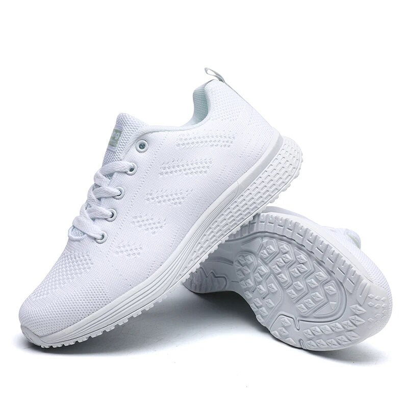 Casual Shoes Fashion Breathable Walking Mesh Flat Shoes Sneakers