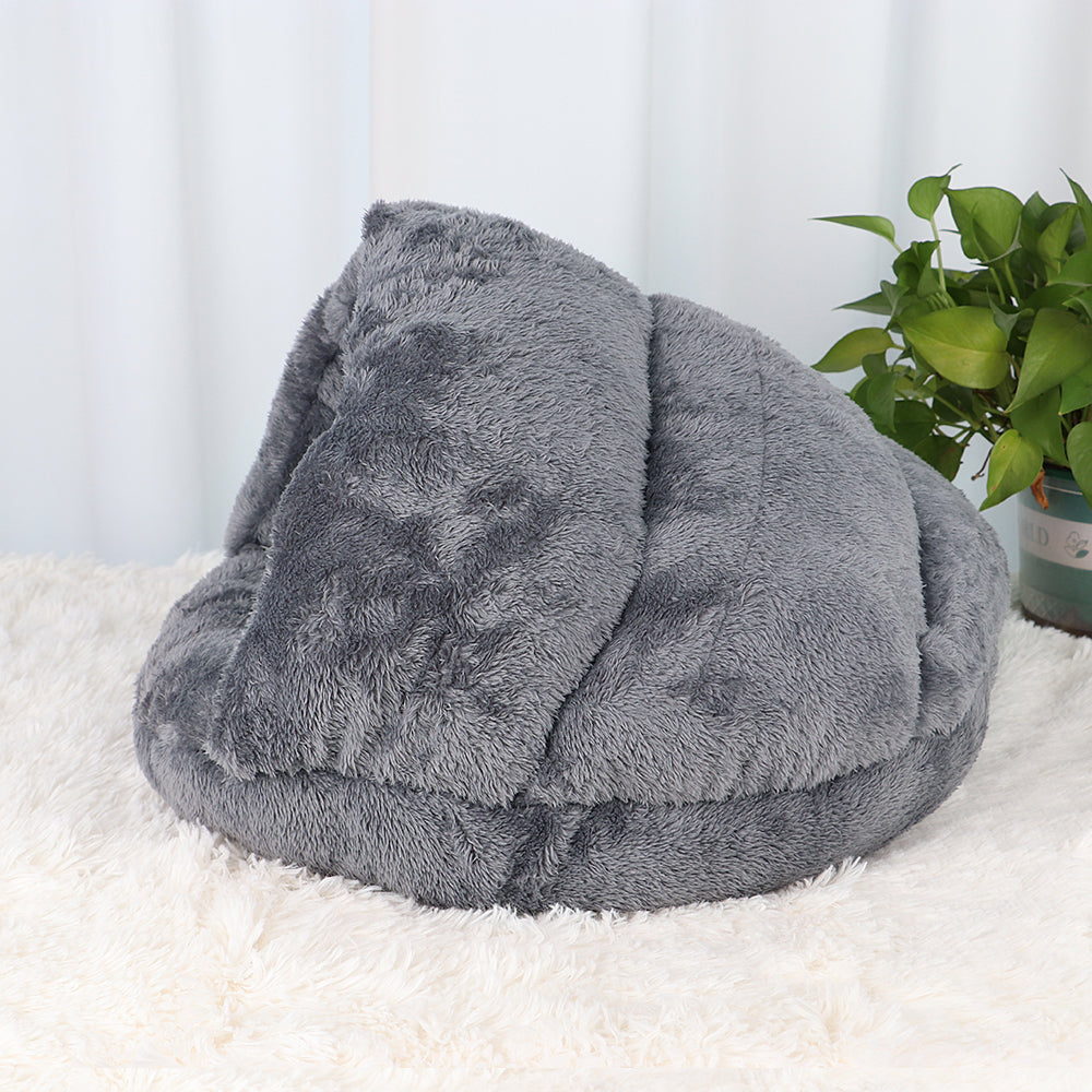 Warm Fleece Cat Bed Soft Kitten Nest Kennel For Small Dogs Cats