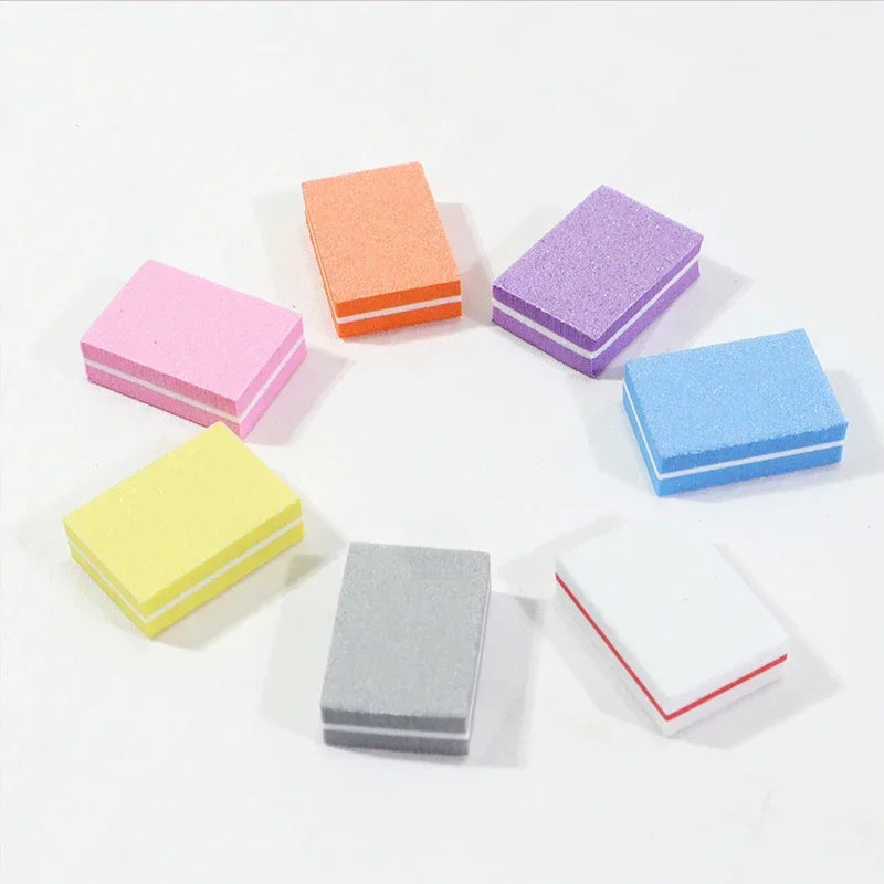 10pcs Mini Buffing Sanding Files Block Pedicure Care Nail