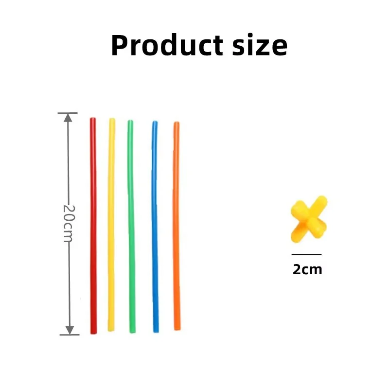 100 Pcs Straw Block Assembly Creative Toy Magic Smart Stick