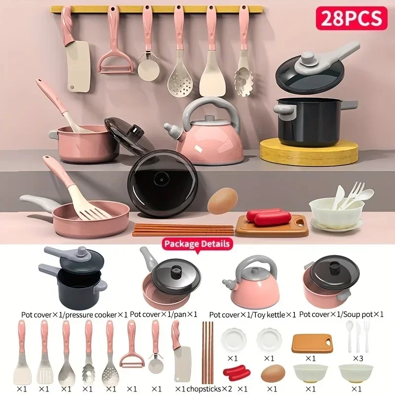28pcs Mini Kitchen Accessories Kids Kitchen Toys
