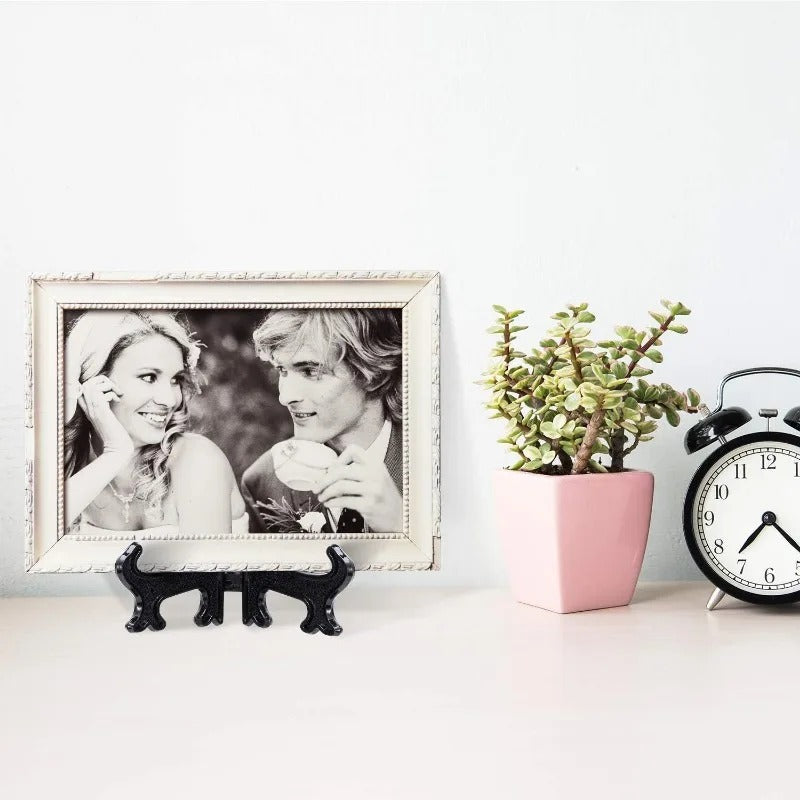 2pcs Portable Dish Display Stand Foldable Plastic