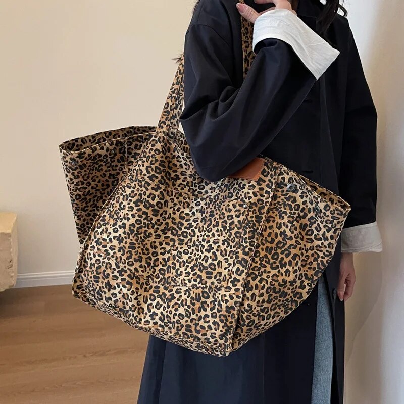Leopard Pattern Tote Bag Vintage