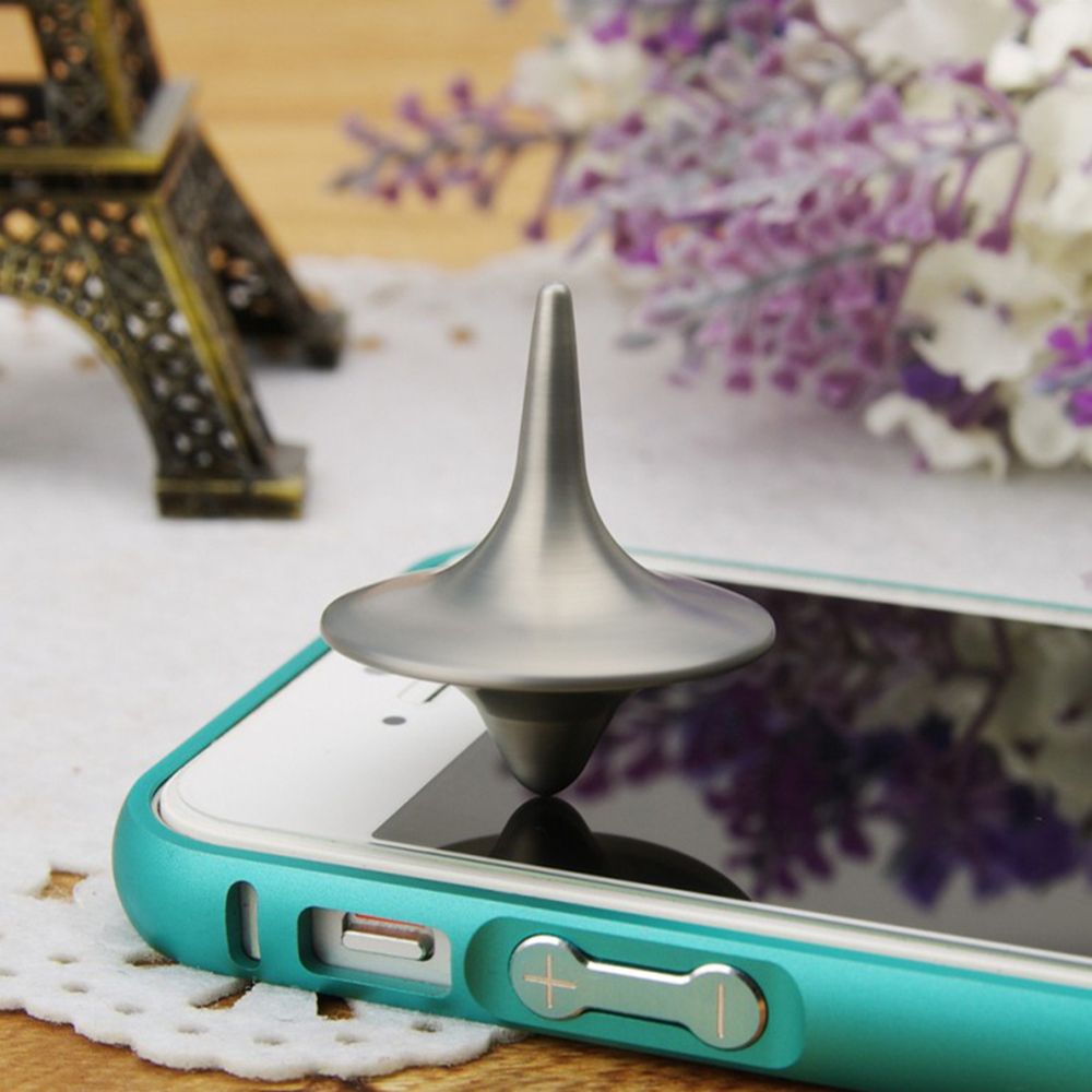 Metal Gyro Great Accurate Silver Spinning Top