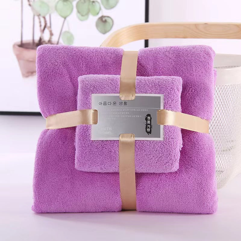 2PC Bath Towels Set Super Soft Highly Absorbent
