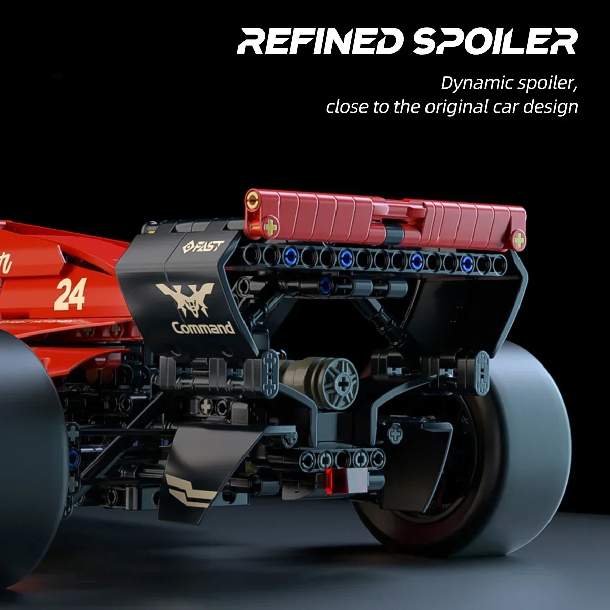 1768PCS 1:8 F1 Architecture Racing MOC Building Blocks