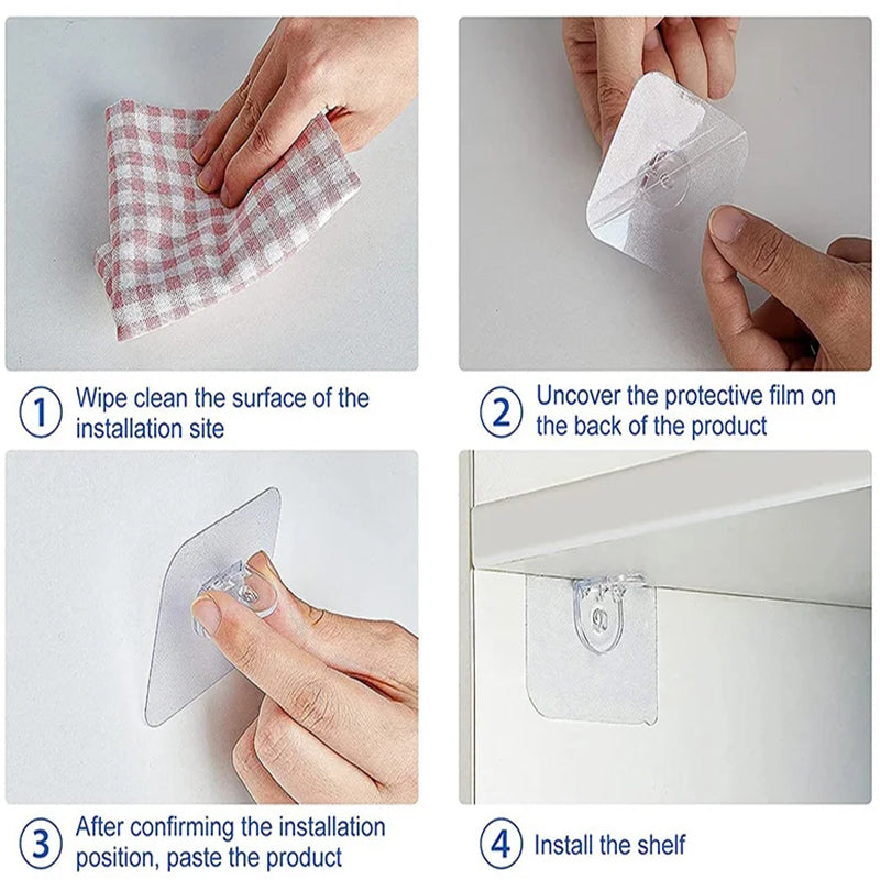 Shelf bracket adhesive nail self-adhesive wardrobe