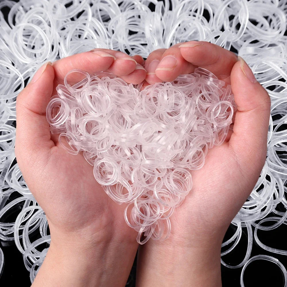 Clear Ponytail Ropes Rubber Bands Holder Elastic for Women
