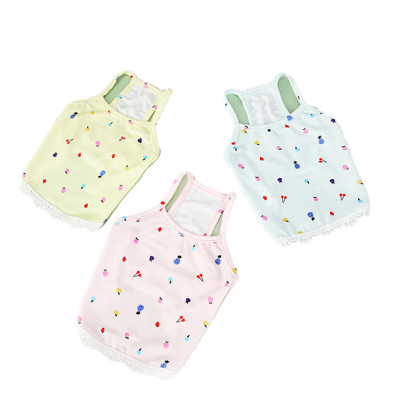 New Summer Pet Clothes Ice Cream Sling Schnauzer Clothes