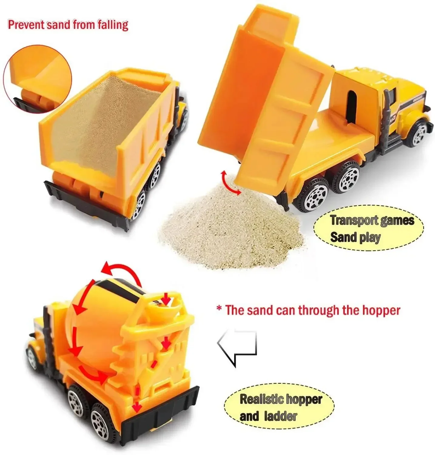 6pcs/set Kid Mini Alloy Toys Car Classic Construction Model