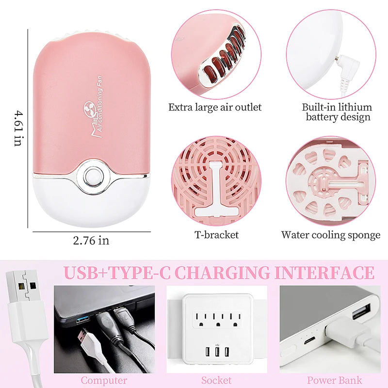 Mini USB Charging Eyelash Fan Dryer Blower Graft Lashes