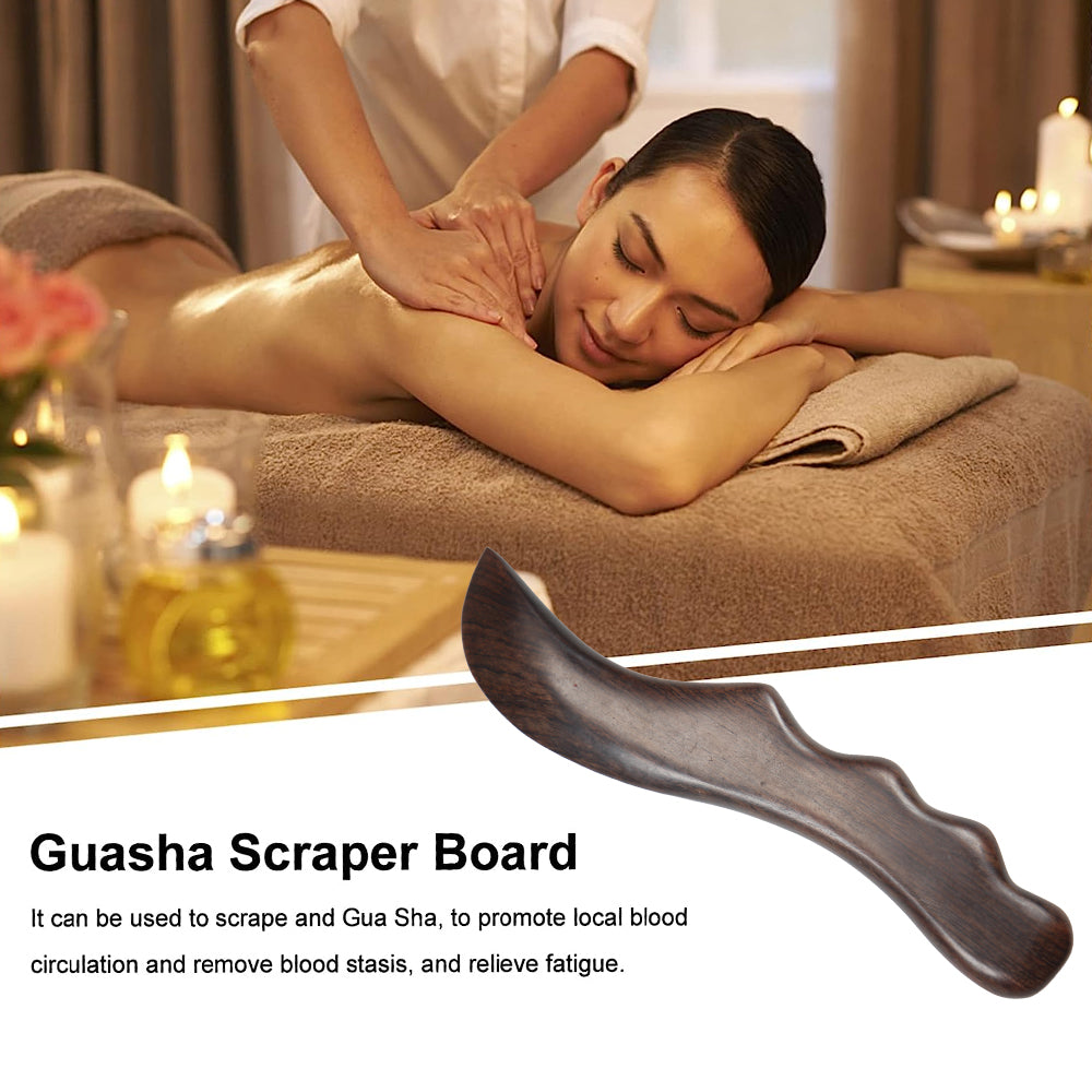 1Pcs Lymphatic Drainage Massager Wooden Gua Sha Tool