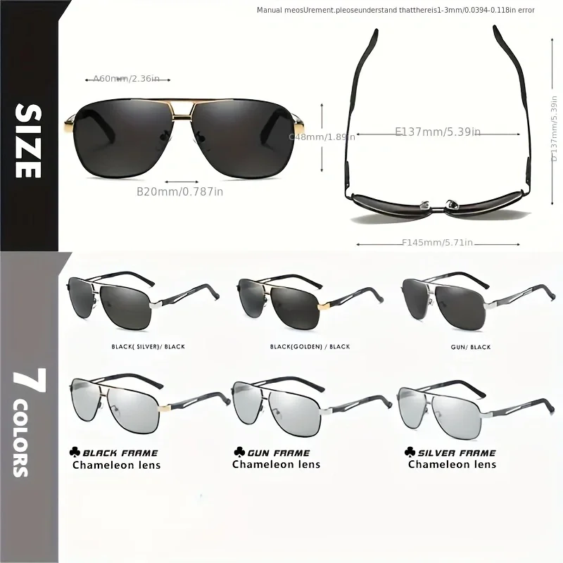 Fashion Gradient Sunglasses for Men Big Frame Pilot Sun Glasses
