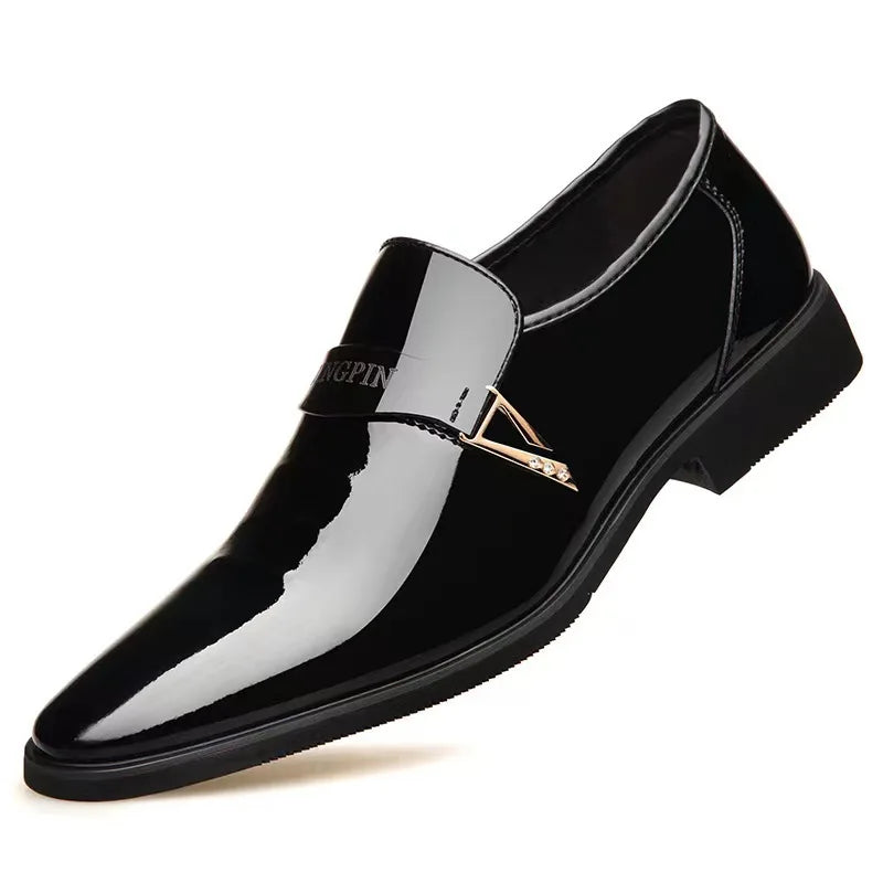 2025 Leather Shoes for Men Patent Leather Mens Casual