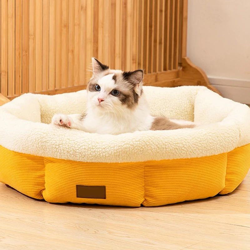 Plush Pet Nest Lamb Cashmere Keeps Warm In Winter Dog Bed