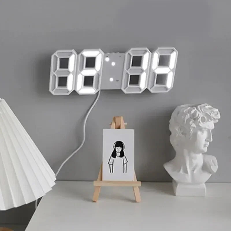 Table 3D LED Alarm Clock Date/Temperature for Home Kitchen