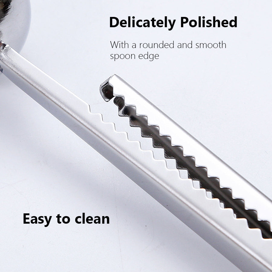 Multi-Purpose Stainless Steel Coffee Scoop with Clip and Measuring Spoon