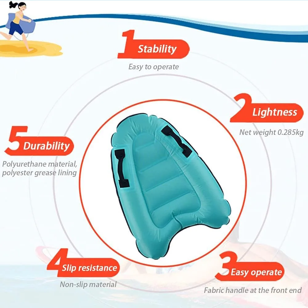 1pc Inflatable Surfboard With Handle For Beach Surfing