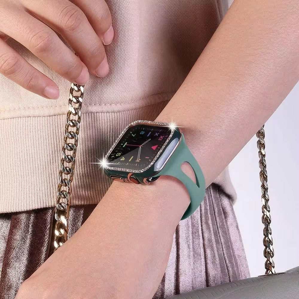 Diamond Case For Apple Watch Series 9 8 7 6 SE 5