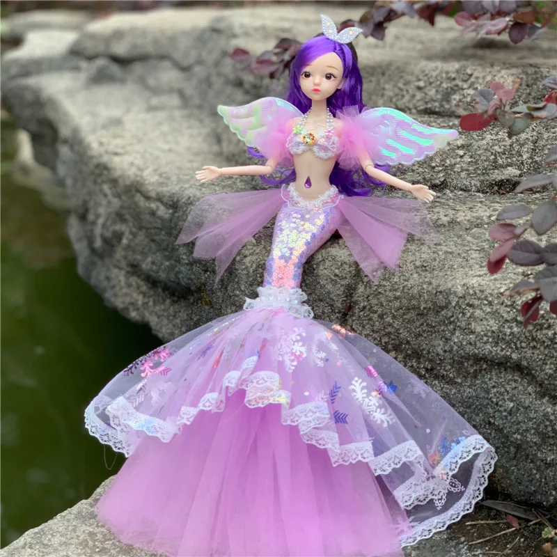 45cm Colorful Mermaid Doll Rainbow Princess Toy