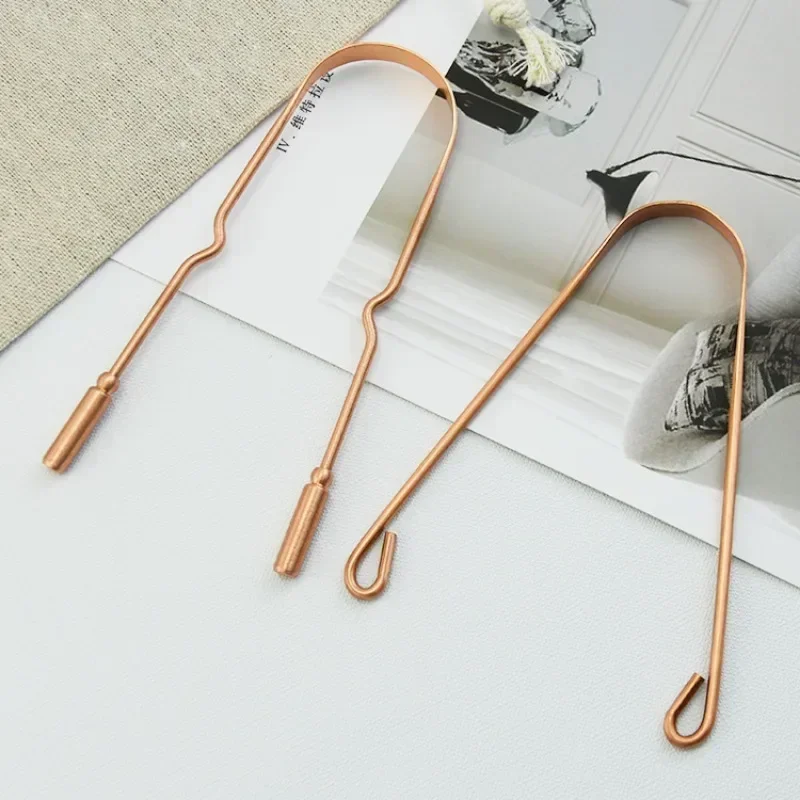 1PCS Pure Copper Tongue Scraper Oral Cleaner