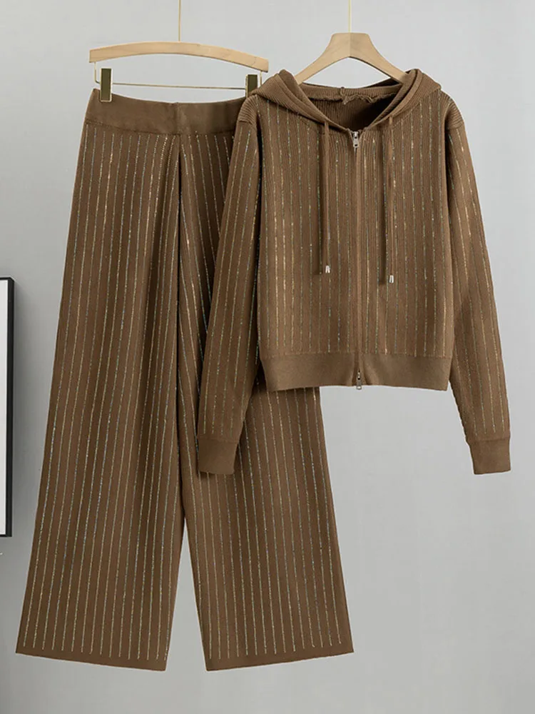 Korean Chic Knitted 2 Piece Sets Women