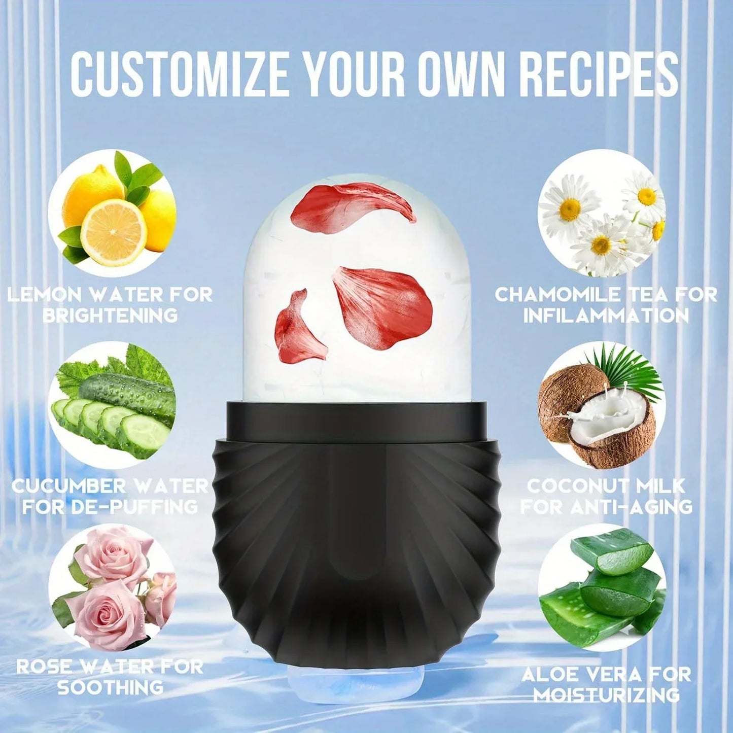 Ice Face Roller, Reusable Silicone Mold