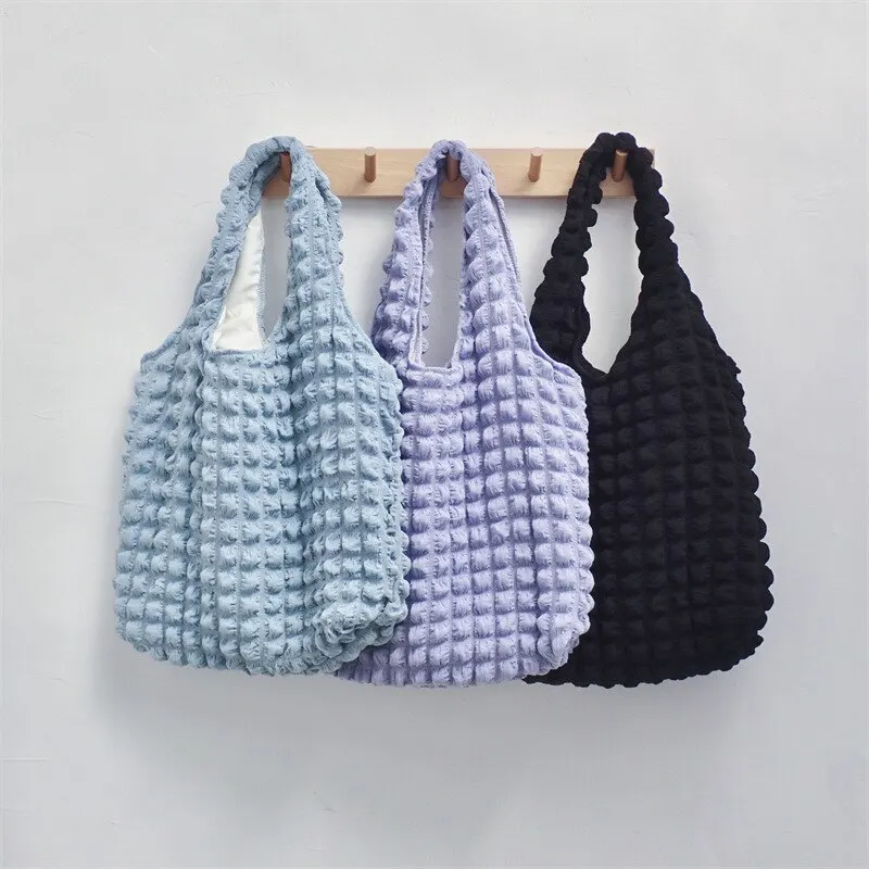 Summer Pleated Bubble Cloud Women Shoulder Bag